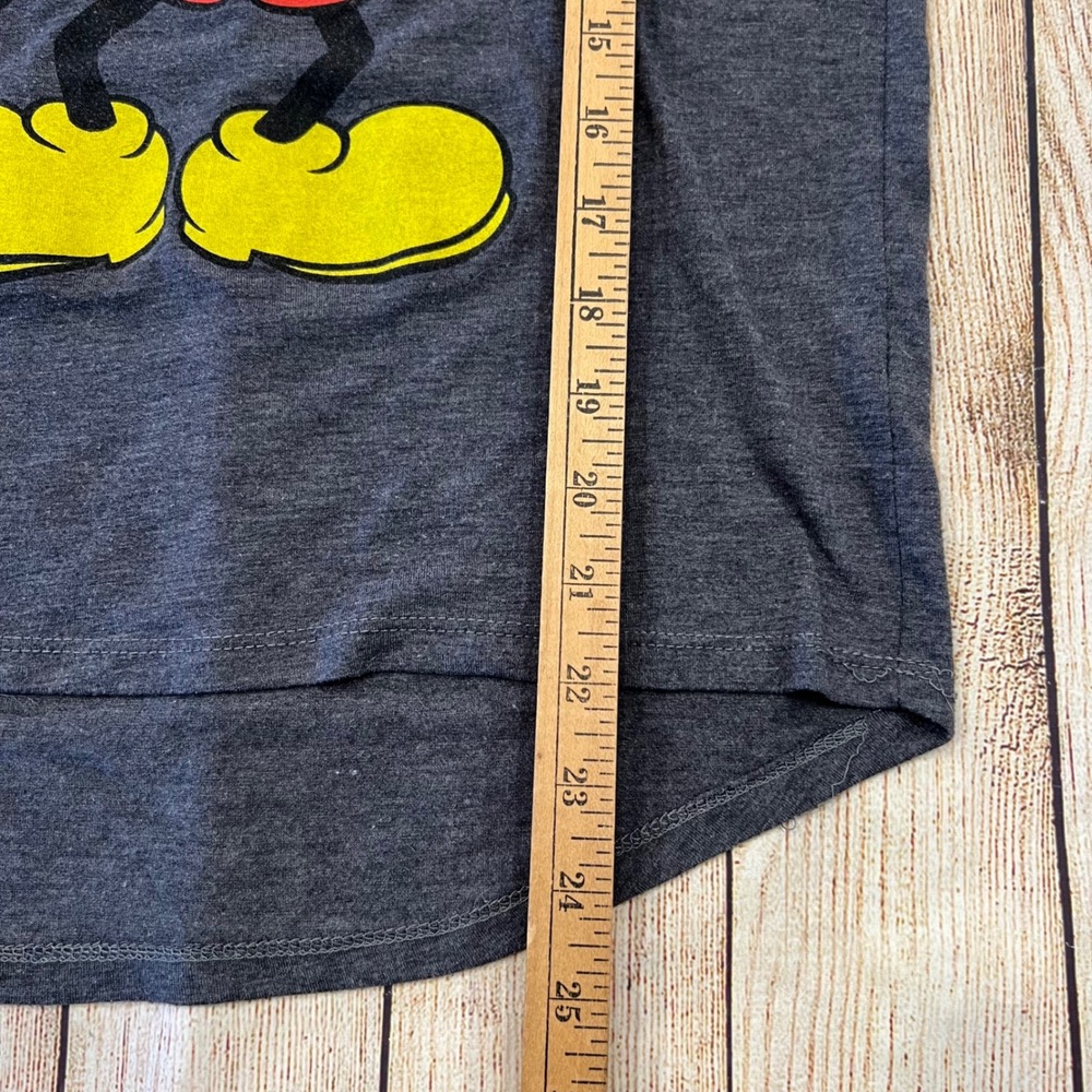 Disney Mickey Mouse Gray Heathered High Low Graphic T-Shirt Womens Small - Picture 6 of 7